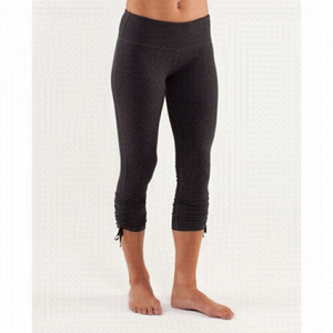 LULULEMON Wandering Yogi Crop Heathered Charcoal 4